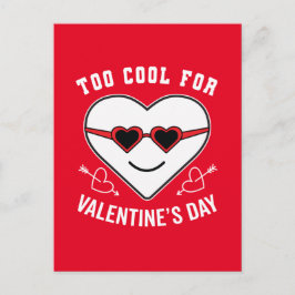 Zu Cool für Valentinstag Postkarte
