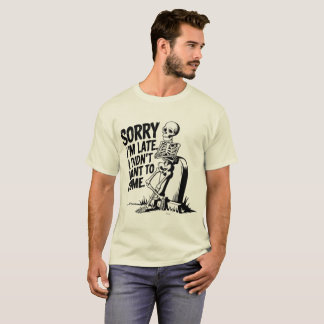 Zu Cool Skeletton - Spät bis zu Halloween im Party T-Shirt