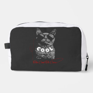 Zu cool, um Katzen-Typografie zu beachten Waschbeutel