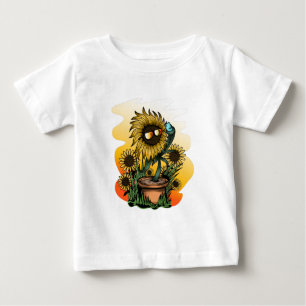 Zu Coole Sonnenblume Baby T-shirt