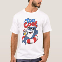 Zu cooler Sommerhai mit Sonnenbrille Cartoon 