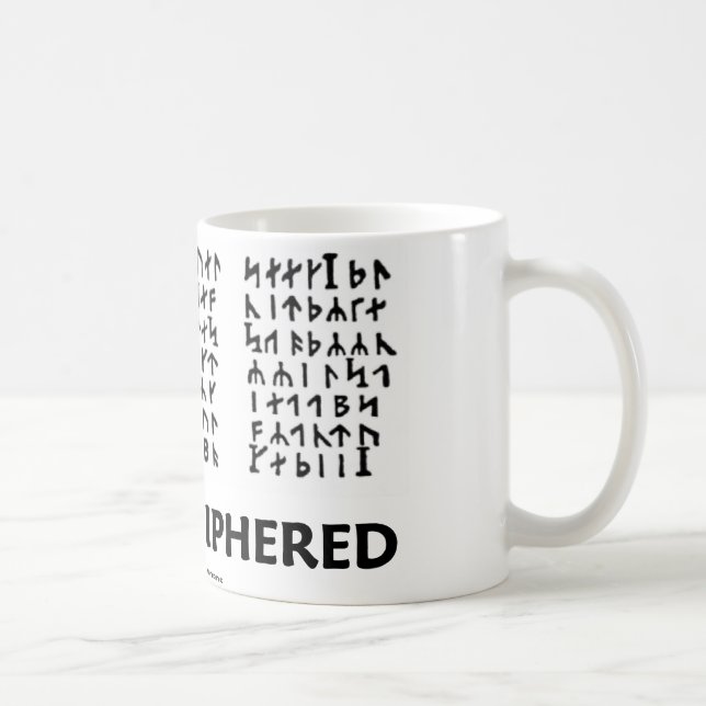 Zu dechiffroren werden (Runic Kryptogramm Jules Kaffeetasse (Rechts)