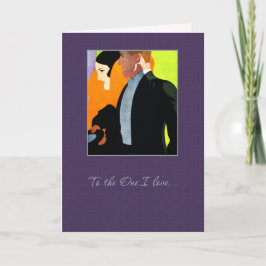 Zu dem, was ich Liebe. Art Deco Valentine's Day Feiertagskarte