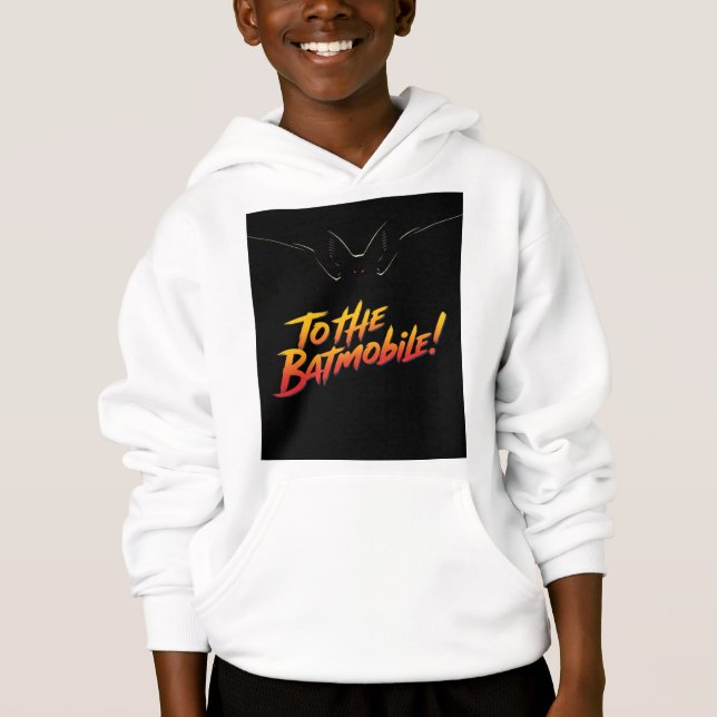 "Zu den Batmobile!" Hoodie (Vorderseite)