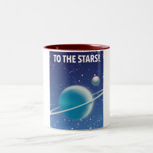 Zu den Sternen! Zweifarbige Tasse