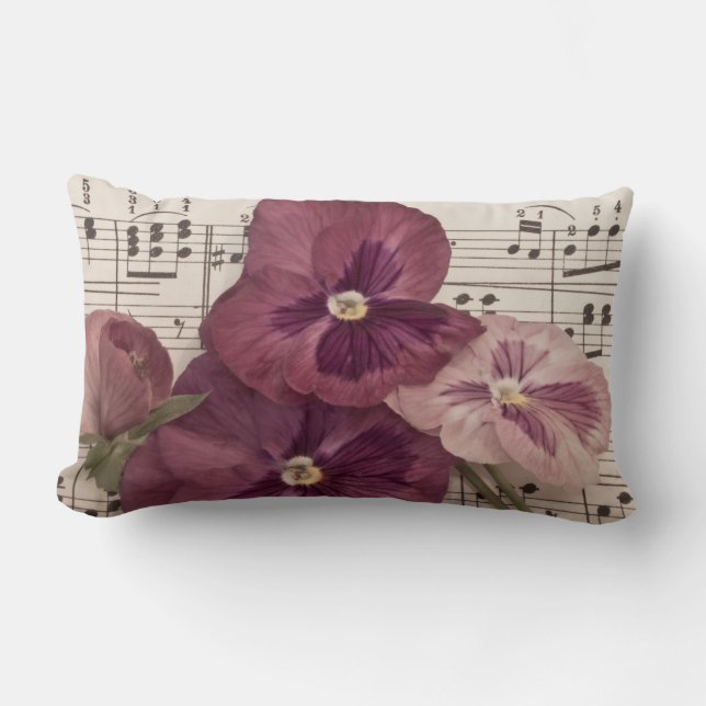 Zu den Stiefmütterchen Lendenkissen (Vorderseite)