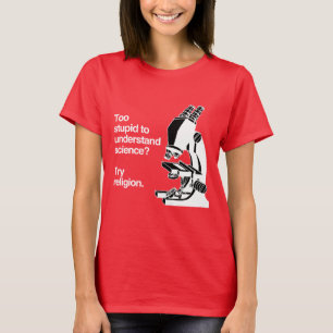ZU DUMM, WISSENSCHAFT ZU VERSTEHEN - WEISS - .PNG T-Shirt