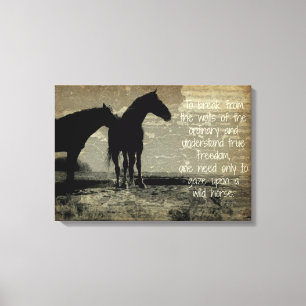 Zu ein wildes Pferd anstarren Leinwanddruck