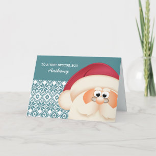 zu einem besonderen Kind vom Weihnachtsmann. Weihn Feiertagskarte