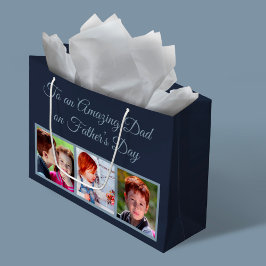 Zu einem Phantastischen Vater am Foto des Vaters Große Geschenktüte
