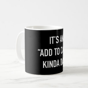 Zu einem Warenkorb noch ein lustiger Tag Kaffeetasse