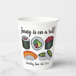 Zu einer (Sushi) Roll Gratulationen Feier Pappbecher