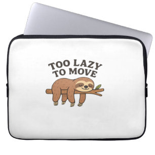 Zu faul zum Bewegen – Süßes Retro-Cartoon-Faultier Laptopschutzhülle