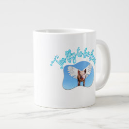 Zu fliegen, um Freund zu sein Jumbo-Tasse