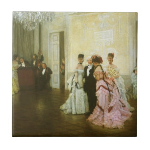 Zu früh von James Tissot, viktorianische Kunst Fliese