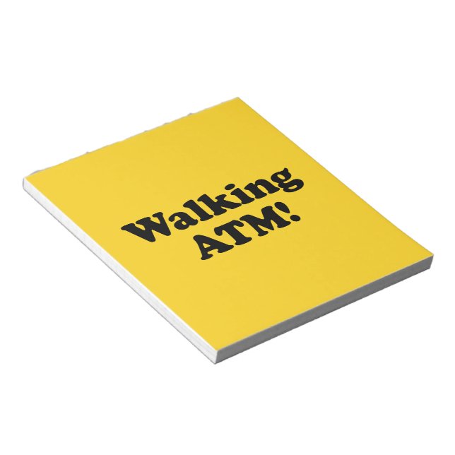 Zu Fuß ATM! Notizblock (angewinkelt)