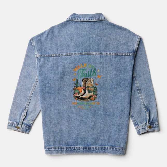Zu Fuß durch den Glauben... Jeansjacke (Rückseite)