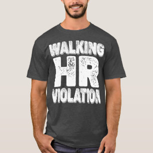 Zu Fuß seine Verletzung beleidigend T-Shirt