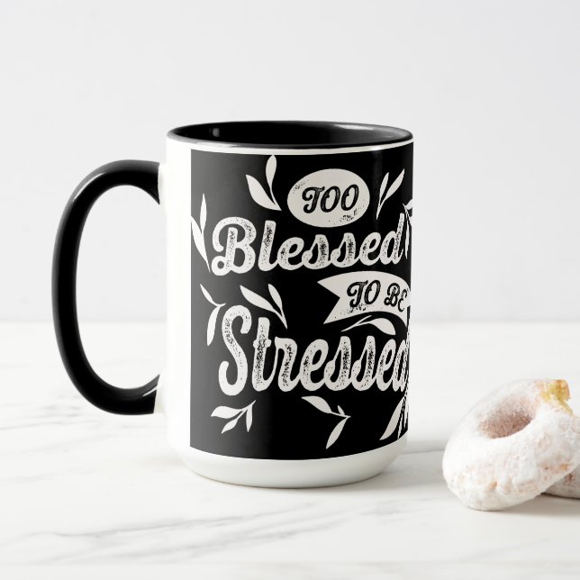 Zu gesegnet, um betrunkene Tasse zu sein (Mit Donut)