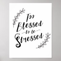 Zu gesegnet, um Christliche Typografie zu betonen