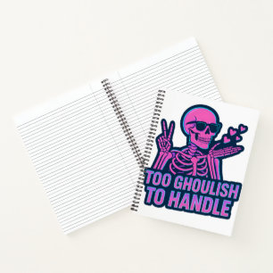 Zu Ghoulish um es zu handhaben - Coole Skeletton S Notizbuch