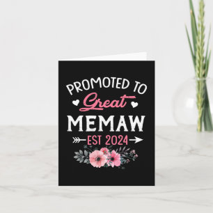 Zu Great Memaw Est 2024 Blume Karte