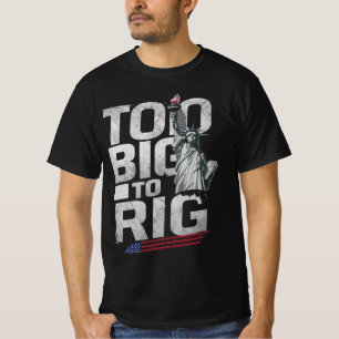 Zu groß um lustig zu manipulieren Trump 2024 Rambl T-Shirt