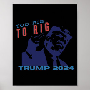 Zu groß, um Patriotik zu übertreiben - mit Trump 2 Poster