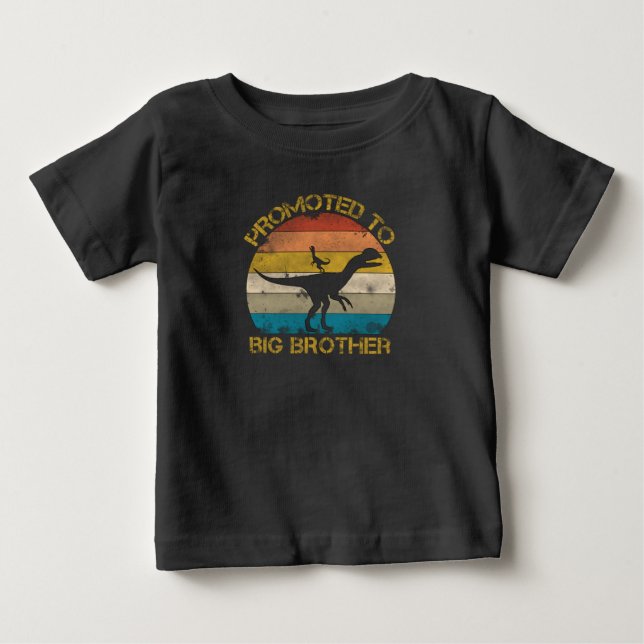 Zu großen Bruder Dinosaurier Vintag Baby T-shirt (Vorderseite)