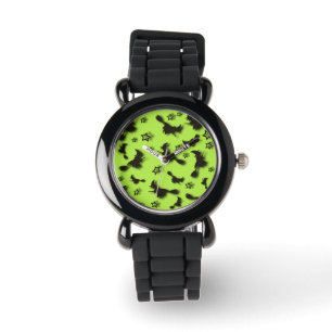 Zu Halloween Abend 3D unter Sternen fliegen Armbanduhr