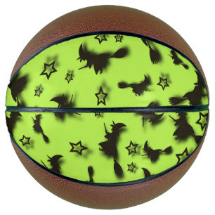 Zu Halloween Abend 3D unter Sternen fliegen Basketball