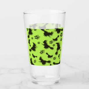 Zu Halloween Abend 3D unter Sternen fliegen Glas