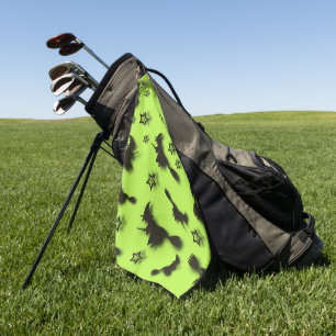 Zu Halloween Abend 3D unter Sternen fliegen Golfhandtuch