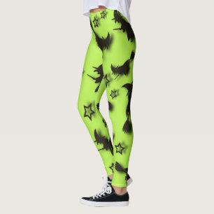 Zu Halloween Abend 3D unter Sternen fliegen Leggings
