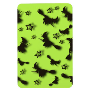 Zu Halloween Abend 3D unter Sternen fliegen Magnet