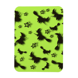 Zu Halloween Abend 3D unter Sternen fliegen Magnet