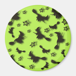 Zu Halloween Abend 3D unter Sternen fliegen Magnet