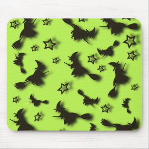 Zu Halloween Abend 3D unter Sternen fliegen Mousepad