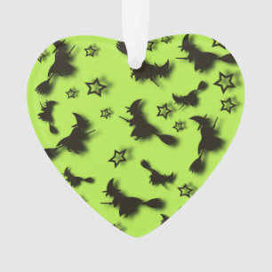 Zu Halloween Abend 3D unter Sternen fliegen Ornament