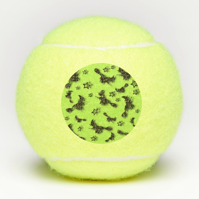 Zu Halloween Abend 3D unter Sternen fliegen Tennisbälle (Vorderseite)