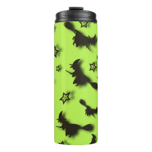 Zu Halloween Abend 3D unter Sternen fliegen Thermosbecher