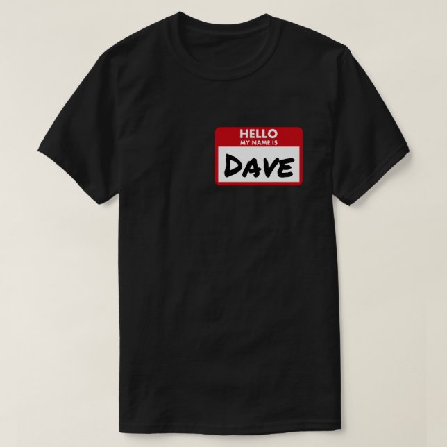 Zu Halloween als Dave T-Shirt (Design vorne)