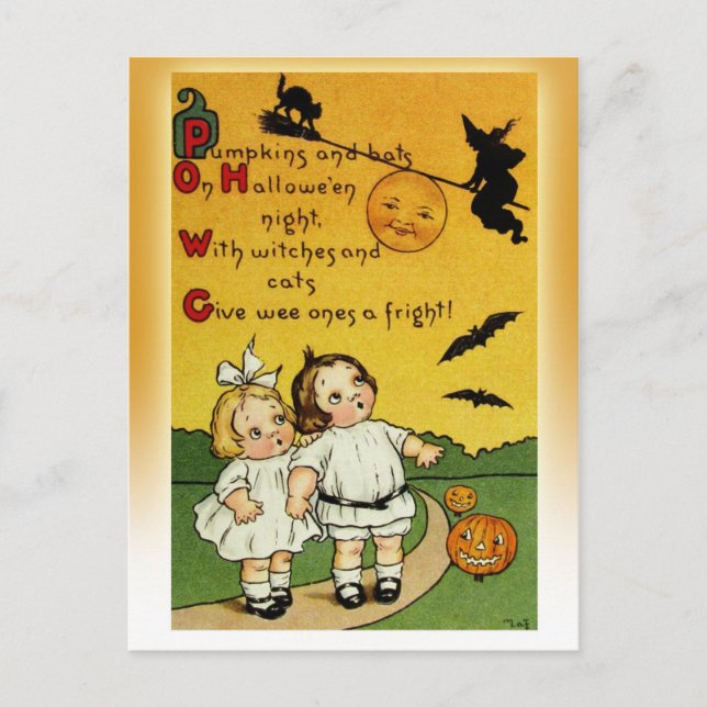 Zu Halloween gibt es den Unkrauten ein Fell! Postkarte (Vorderseite)