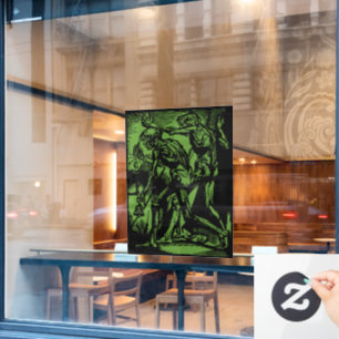 Zu Halloween-Horror toter Bergleute Fensteraufkleber