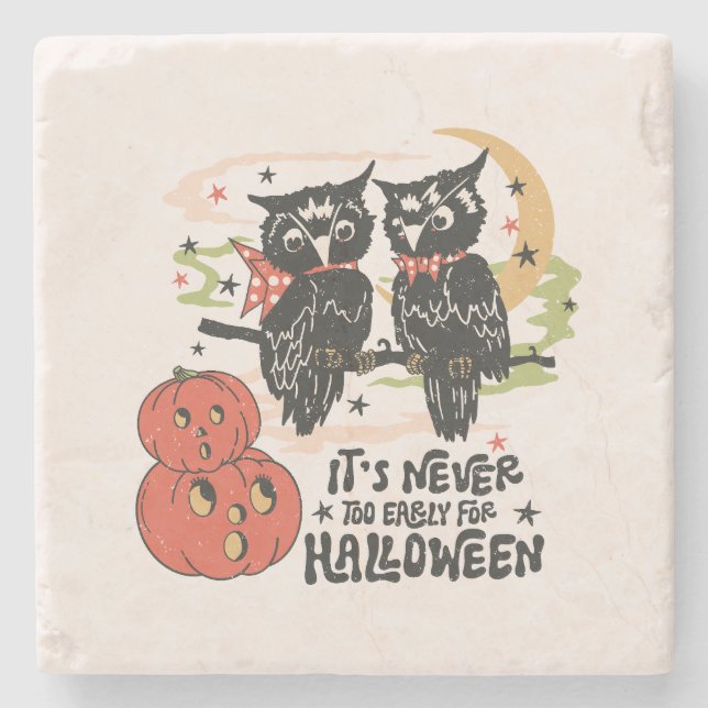 Zu Halloween ist es nie zu früh Steinuntersetzer (Vorderseite)