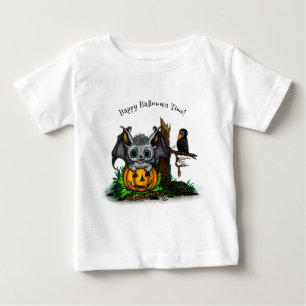 zu Halloween , Niedlichem Fleet und Raven gewartet Baby T-shirt