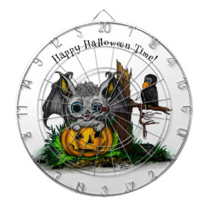 zu Halloween , Niedlichem Fleet und Raven gewartet Dartscheibe