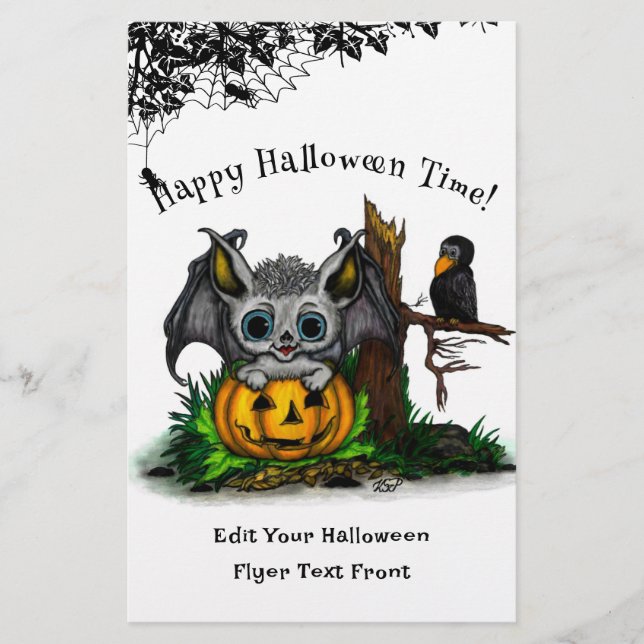 zu Halloween , Niedlichem Fleet und Raven gewartet Flyer (Vorne)