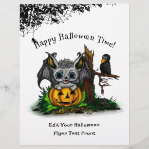 zu Halloween , Niedlichem Fleet und Raven gewartet Flyer