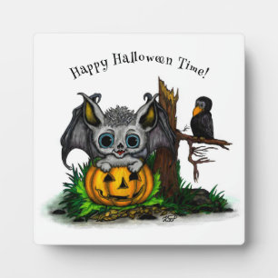 zu Halloween , Niedlichem Fleet und Raven gewartet Fotoplatte